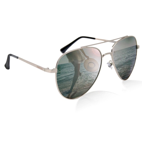 SIBERIAN Genuine Glass SILVER Flash Premium Aviator Sunglasses Ultra Clarity 60 - Picture 13 of 14